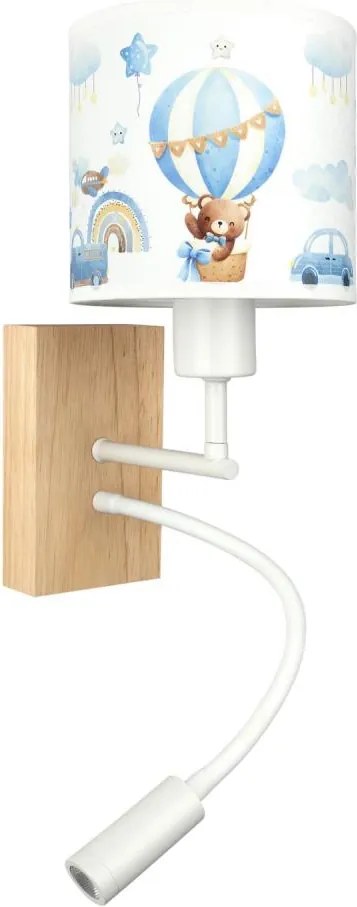 Brilagi - LED Flex. lampă BOBO WOOD 1xE27/25W/230V + LED/3W stejar/alb/albastru/miere