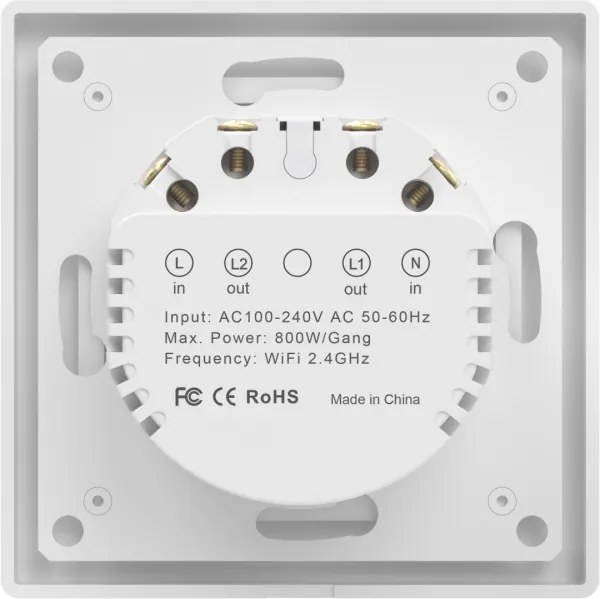 Immax NEO 07550L - Întrerupător SMART cu 2 butoane 230V
