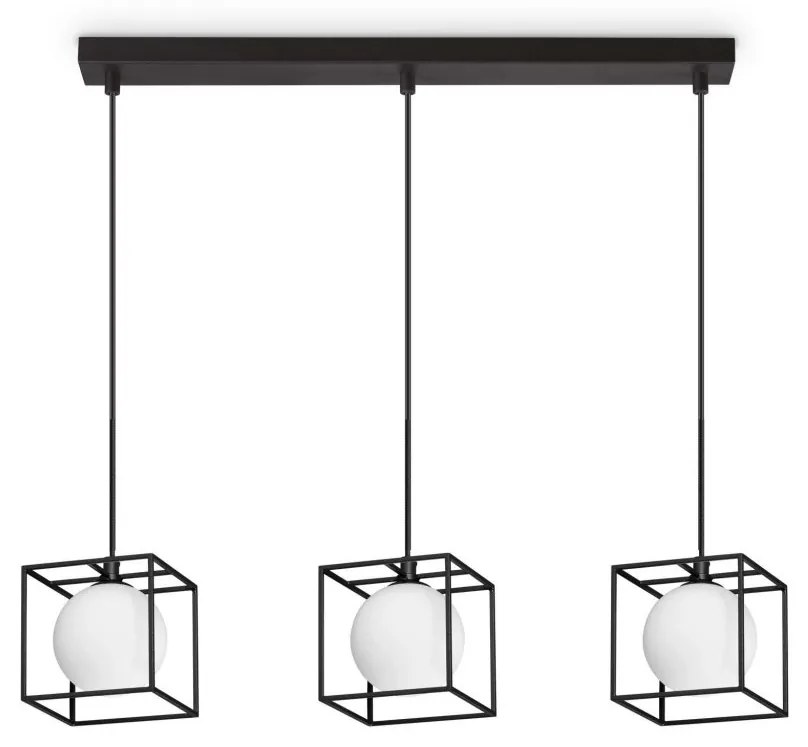 Lustra suspendata design modern Lingotto sp3 single negru