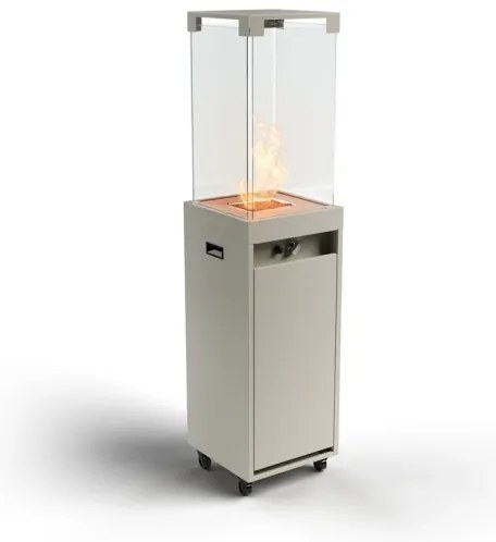 Șemineu de exterior pe gaz Planika Faro GAS 142x36 cm 8kW gri + capac de protecție