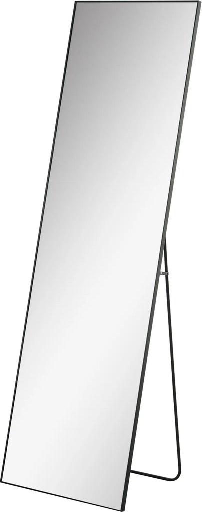 HOMCOM Oglindă Verticală din Metal, 50x2x161.5 cm, Negru | Aosom Romania