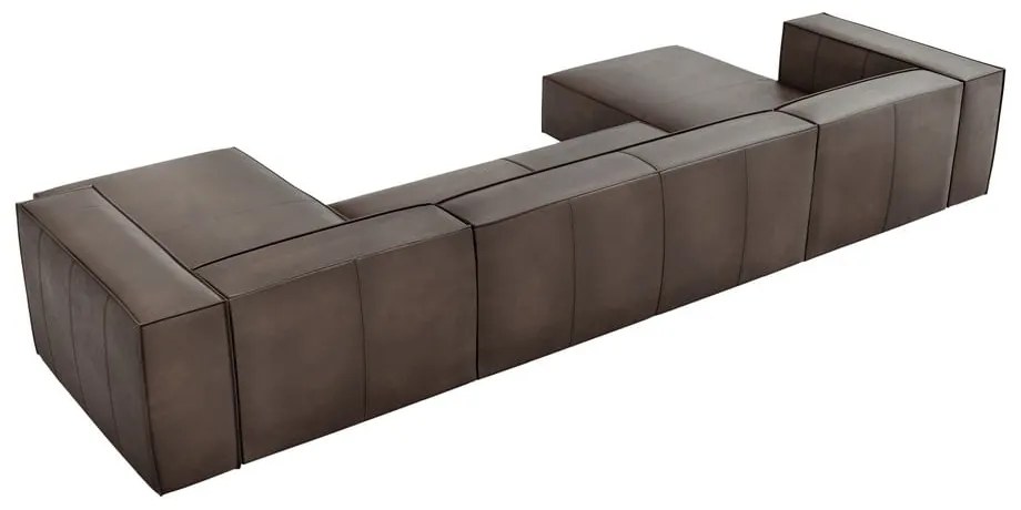 Colțar maro cu tapițerie din piele (în formă de "U") Madame – Windsor &amp; Co Sofas