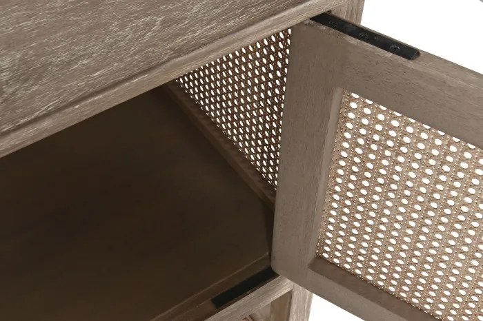 Comoda, natur, din lemn de bayur si rattan, Seraphine