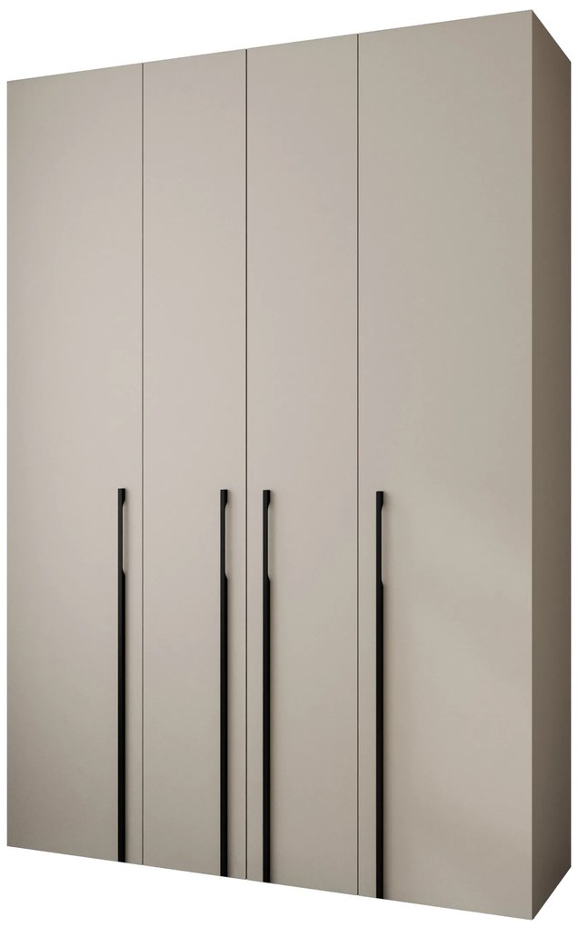Dulap de haine 170 cm Carmela 50-3 (Cașmir + Negru). 1126795