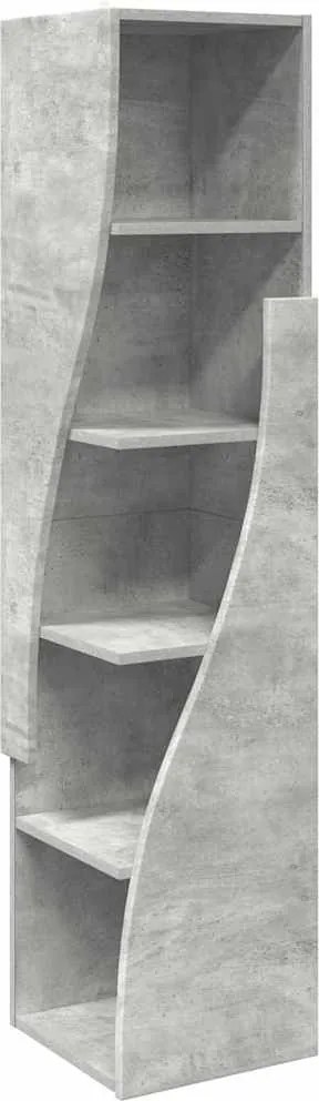 vidaXL Dulap de colț Gri din beton 32x32x140cm Lemn compozit