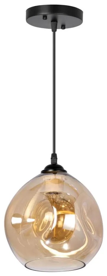 Lustră pe cablu 1xE27/60W/230V negru/fumuriu
