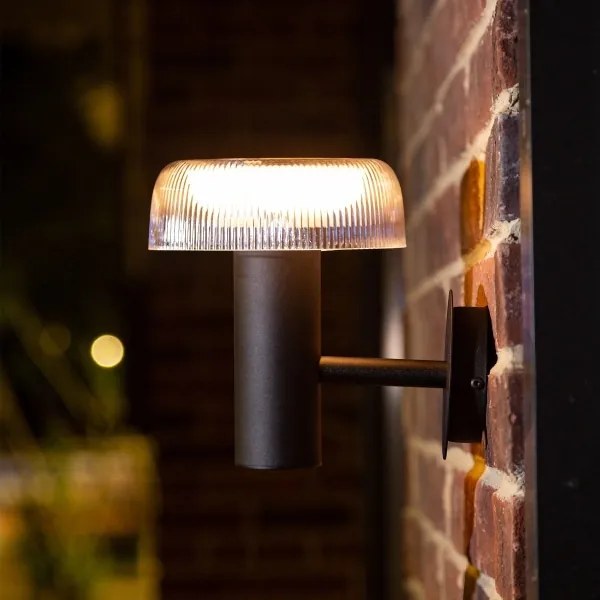 Lampă LED solară de perete Zuma Line WT33111 BLUET LED/2,5W/2000mAh IP44 negru