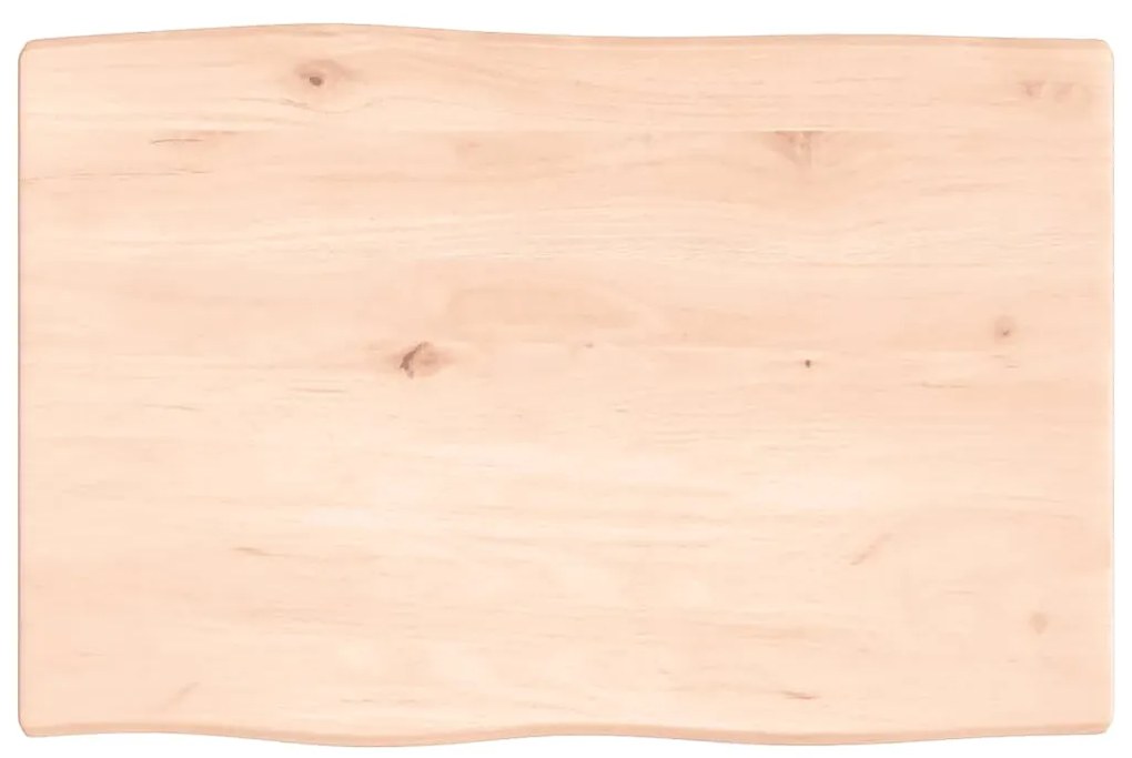 363863 vidaXL Blat masă 60x40x2 cm lemn masiv stejar netratat contur organic