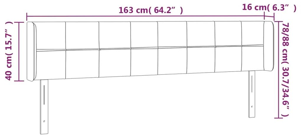Tablie de pat cu aripioare roz 163x16x78 88 cm catifea 1, Roz, 163 x 16 x 78 88 cm