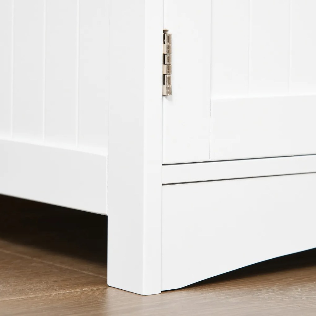 kleankin Dulap multifunctional cu rafturi, MDF, 60x33x122.5 cm, Alb | Aosom Romania