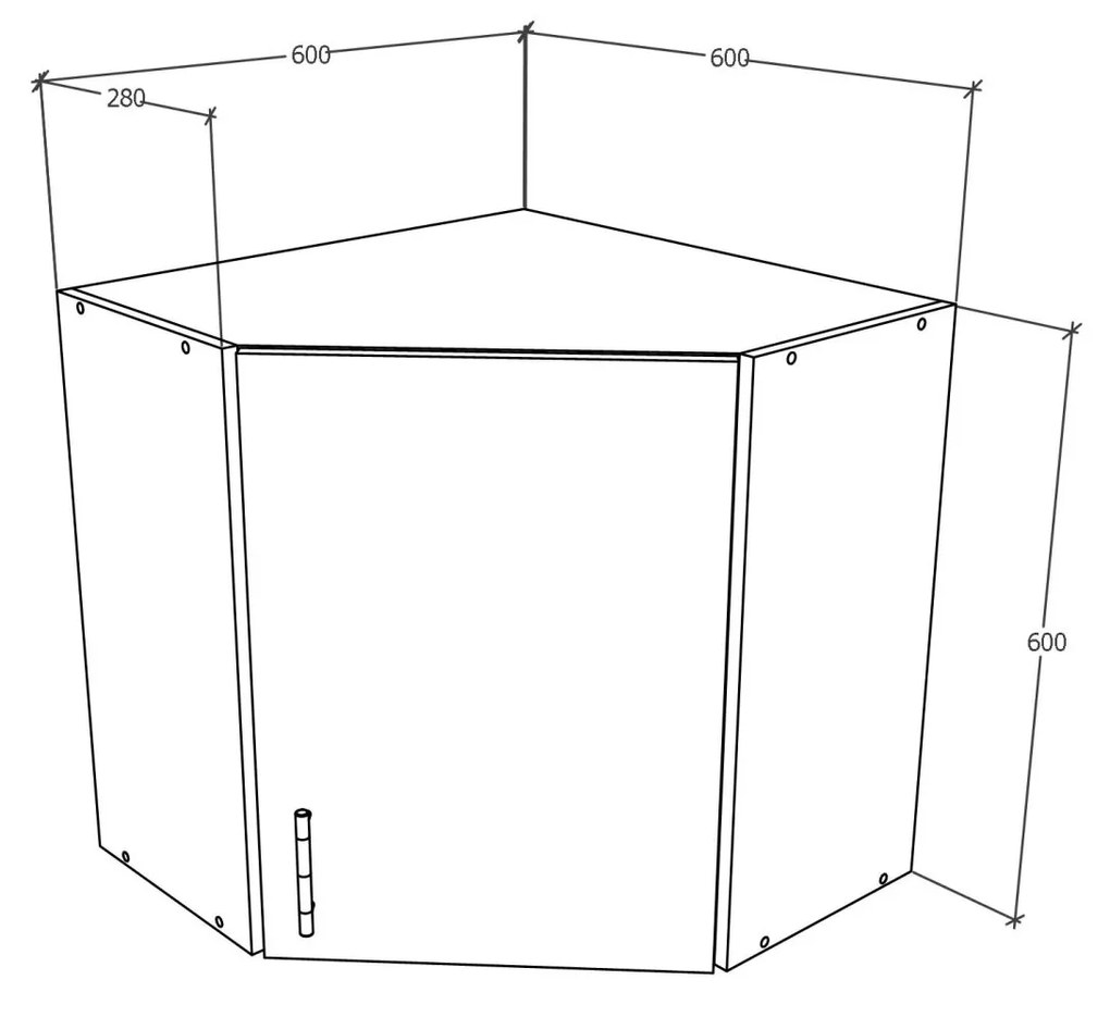 Corp haaus Karo, Lemn Natural/Alb, 60 x 60 x 60 cm