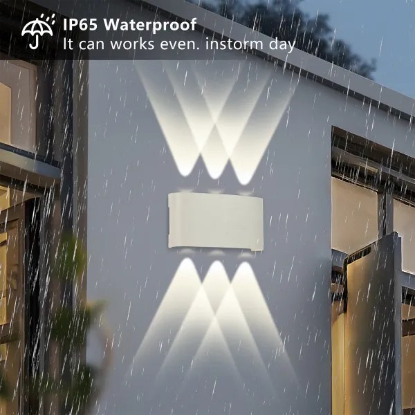 Brilagi - Aplică LED de exterior FLAREBOX, 6W, 230V, alb, IP65