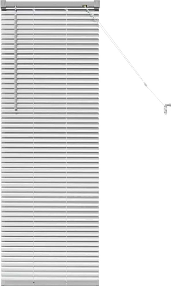 vidaXL Jaluzele venetiene Manual Argintiu 130 x 45 cm Aluminiu