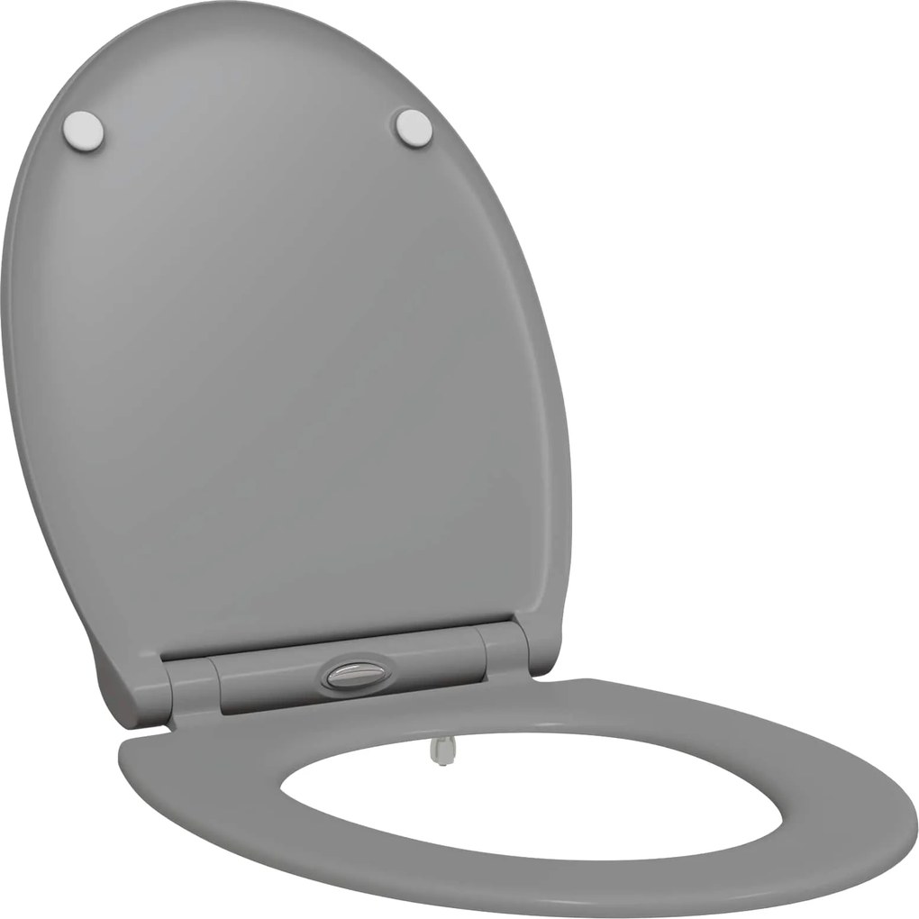 vidaXL Capacul de toaletă Gri 47 x 37,5 x 3,8 cm Duroplast
