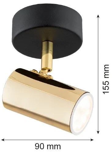 Spot de tavan Argon 4208 LAGOS 1xGU10/5W/230V alămiu/negru