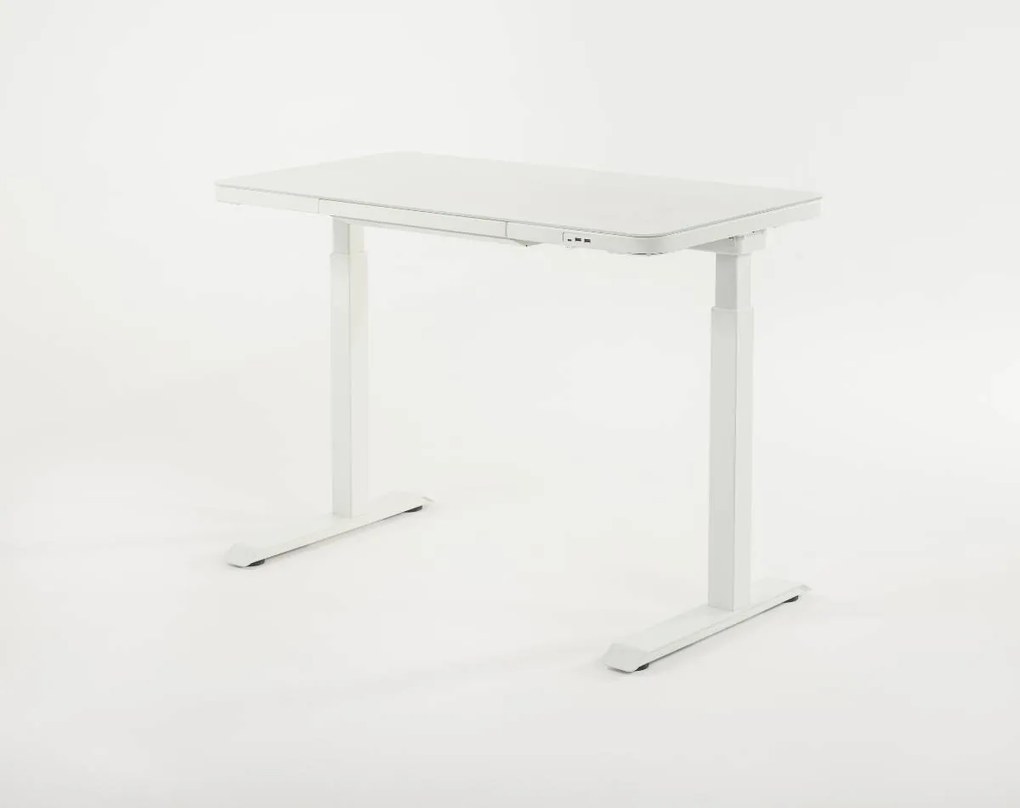 Viva Joy, Birou reglabil cu blat de sticlă securizată șu panou de control tactil, încorporat - Negru