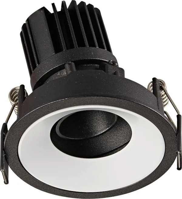 Spot LED incastrabil GALEXO H0106 negru cu inel alb