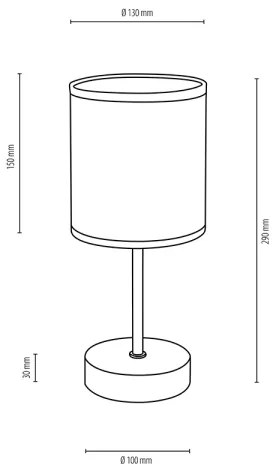 Spot-Light 87791974 - Lampă de masă BOHO 1xE27/25W/230V stejar