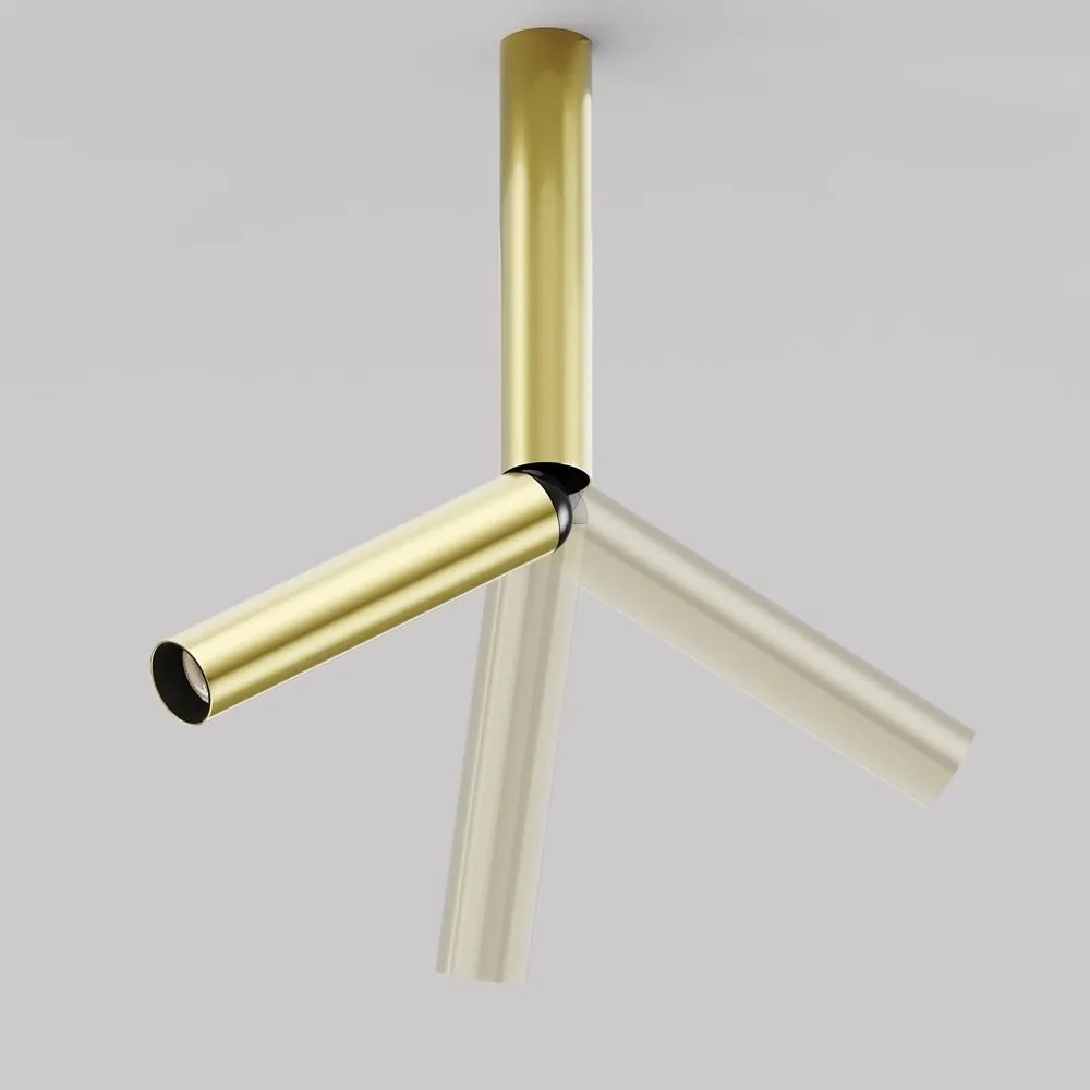 Spot LED aplicat stil minimalist Focus T negru/alama