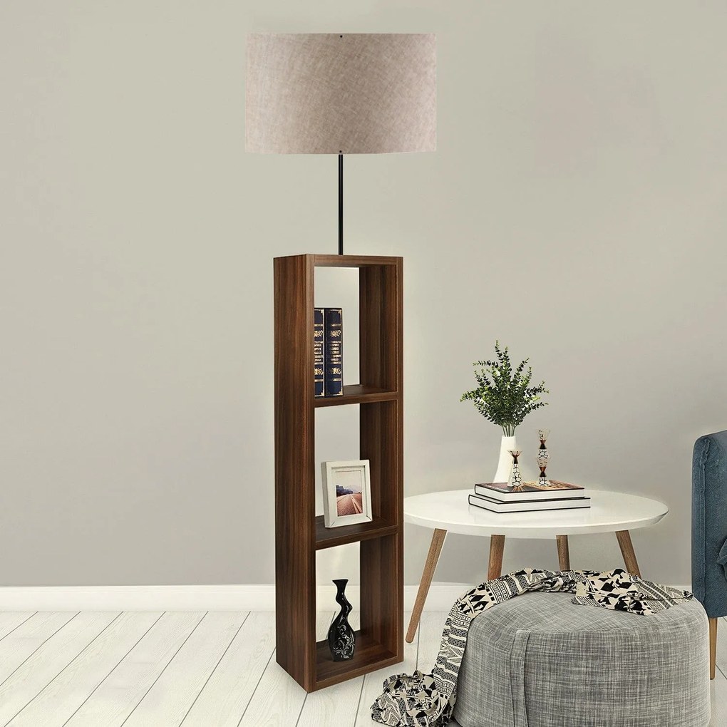 Lampadar AYD-2817, bej/nuc inchis, 38x150 cm