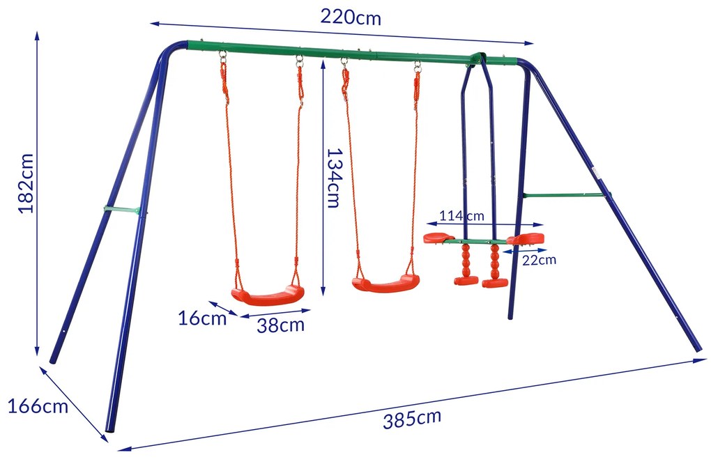 Deuba Leagăn pentru copii colorat
