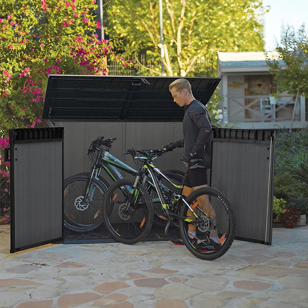 Ladă de grădină din plastic Cortina Mega gri