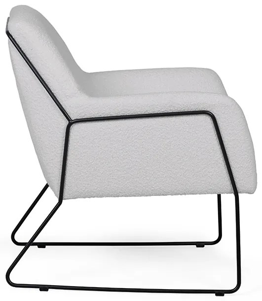 Fotoliu design gri MILAN