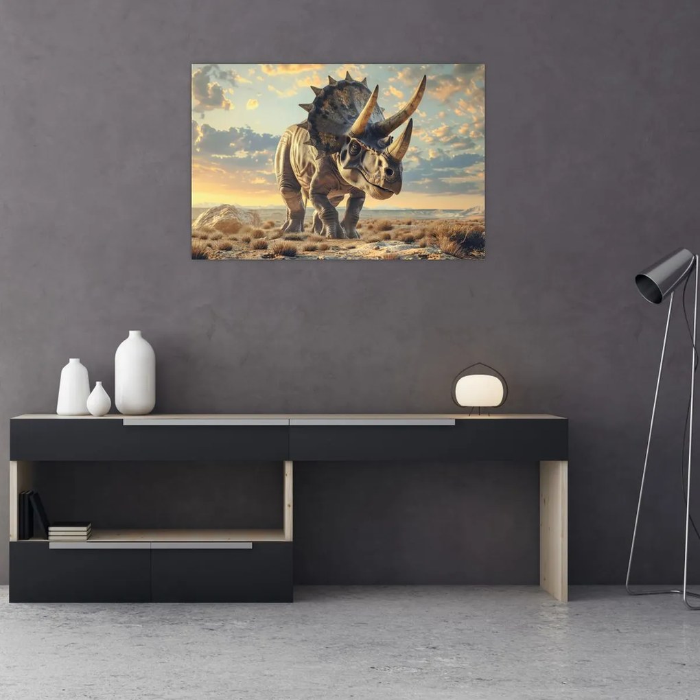 Tablou - Triceratops (90x60 cm)