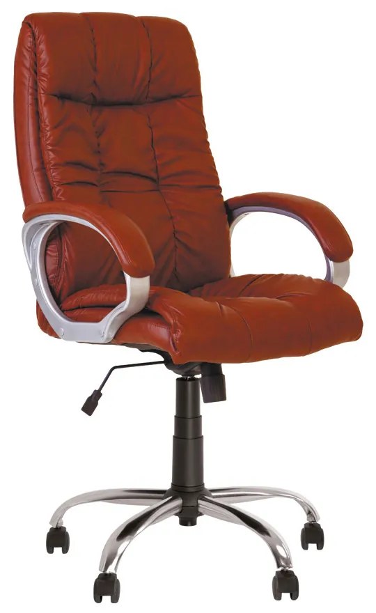 Scaun directorial Matrix, piele ecologica, maro