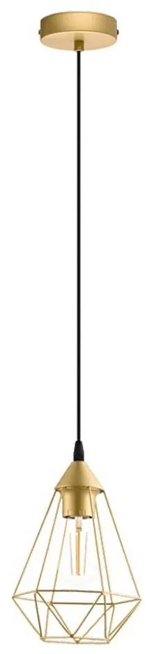 Eglo 79259 - Pendul pe cablu BYRON 1xE27/60W/230V alamă
