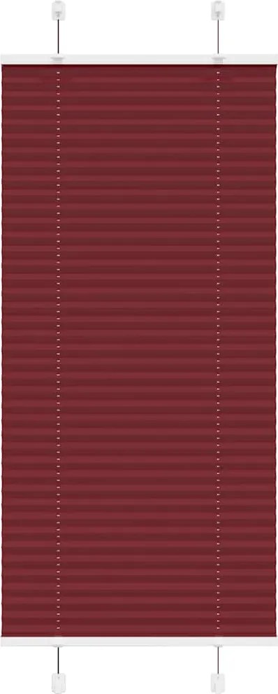 vidaXL Jaluzea plisată Bordeaux Roșu 60x150 cm Lățime țesătură