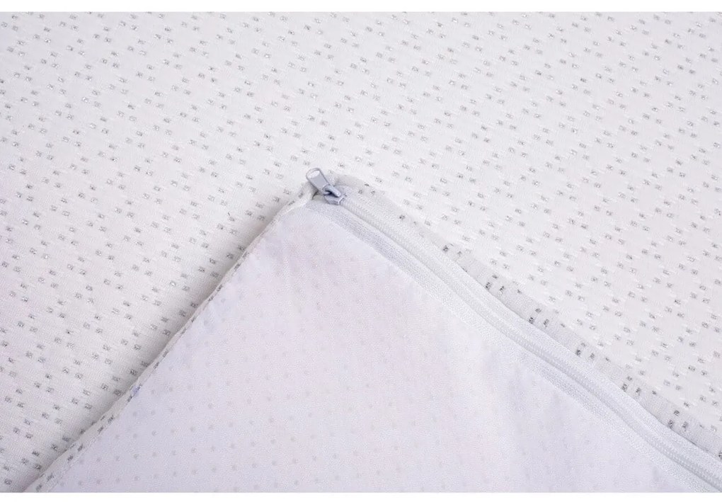 Topper Argentum Latex, 180 x 200 cm, H 4 cm, husa detasabila