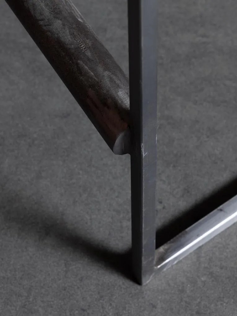 Scaun de bar, din piele naturala, Gordon