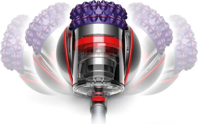 Aspirator fara sac Dyson Big Ball Parquet 2 228566-01, 600 W, 165 AW, 1,5 l, Tehnologie Radial Root Cyclone in 2 trepte, Recuperare automata in pozitie verticala, Nichel/Violet