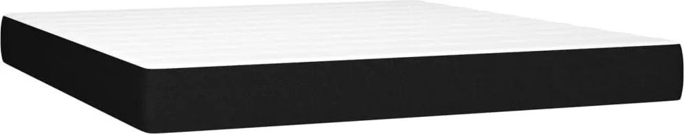 vidaXL Saltea cu arcuri buzunar, fermitate medie, negru, 160x200x20 cm, textil