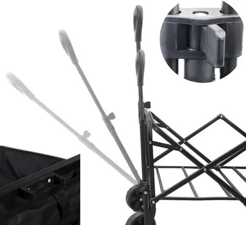 Cărucior pliabil pentru grădină și plajă 75 L