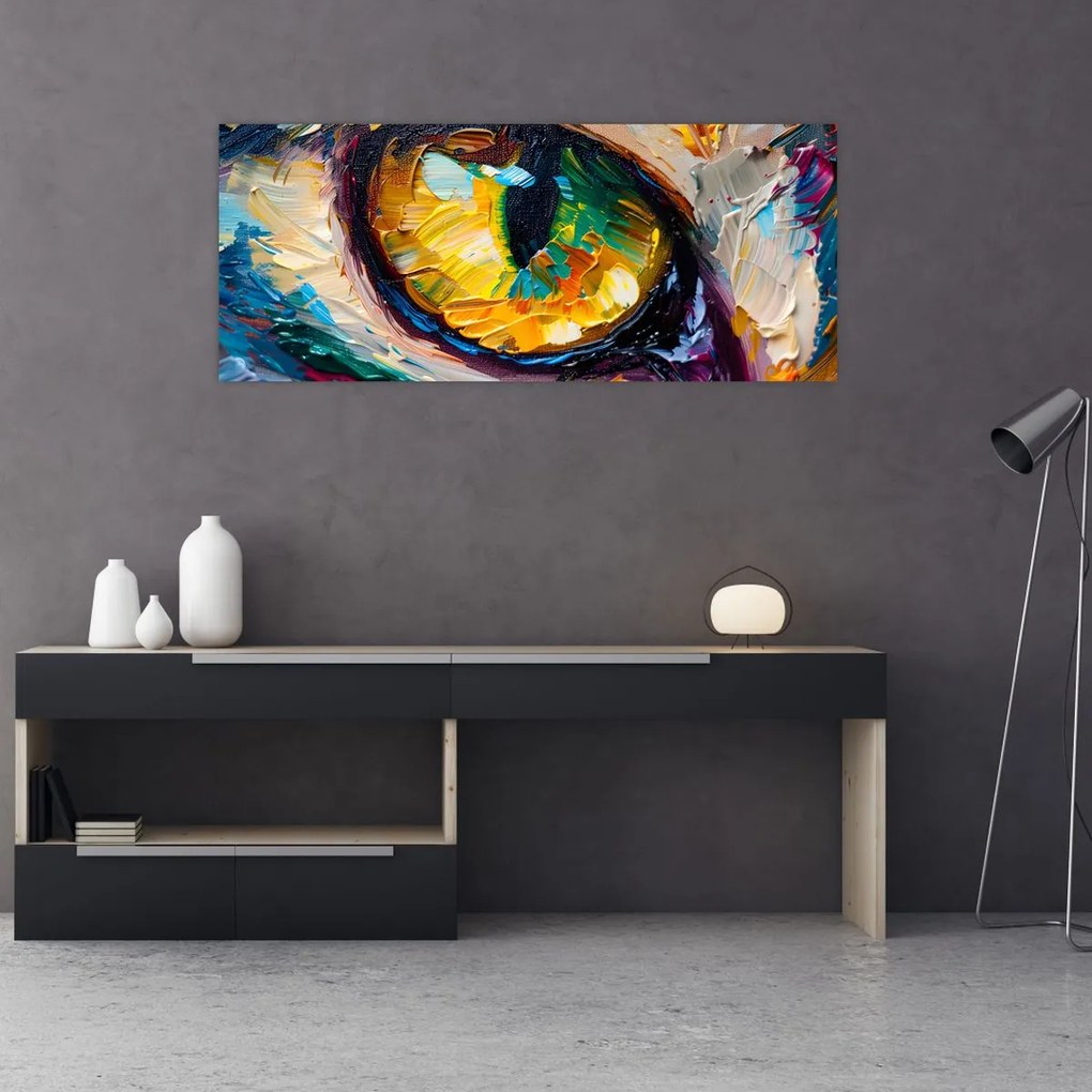 Tablou - Ochi de pisică Pictură (120x50 cm)