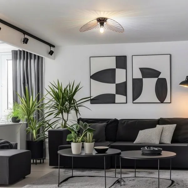 Brilagi - Lustră LED aplicată CERIA WIRE, 1xE27/40W/230V, 40x56 cm, bronz