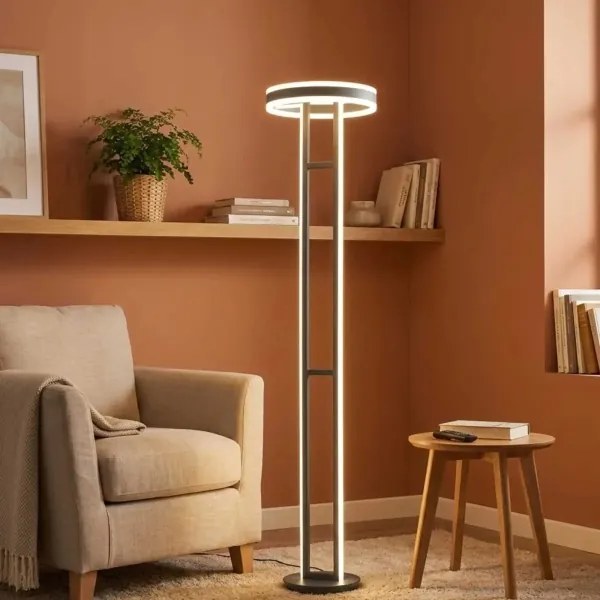 Wofi 3226-203 - Lampă de podea LED reglabilă KEMI LED/105W/230V 3000K neagră + telecomandă