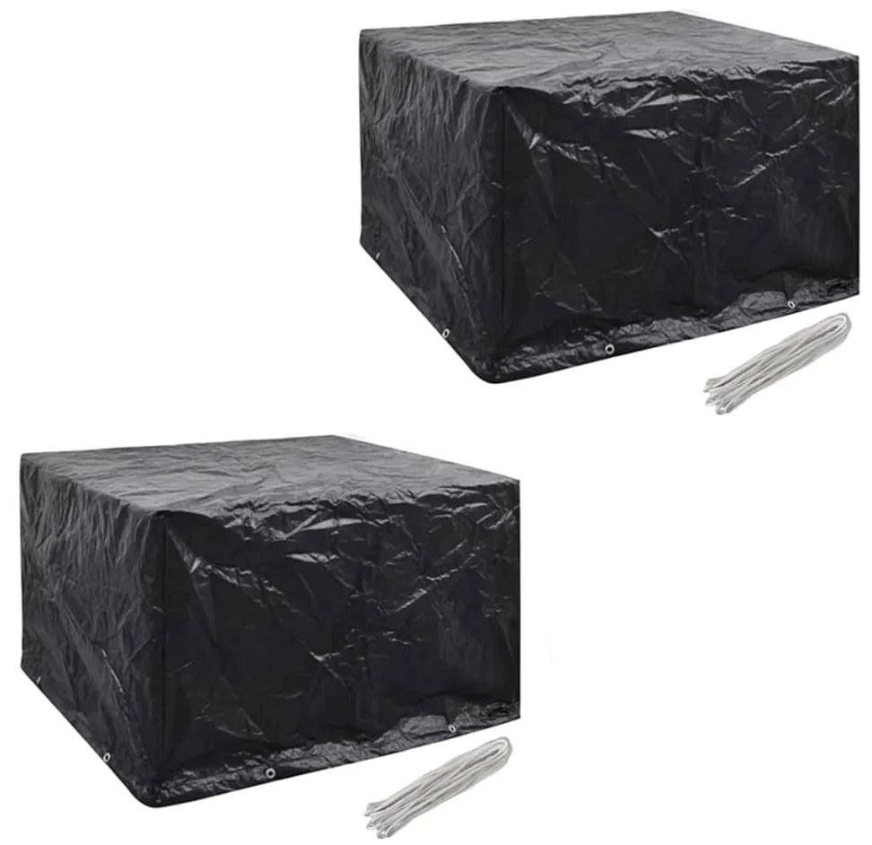 vidaXL Huse mobilier grădină 2 buc. set poliratan 8 ocheți 113x113 cm