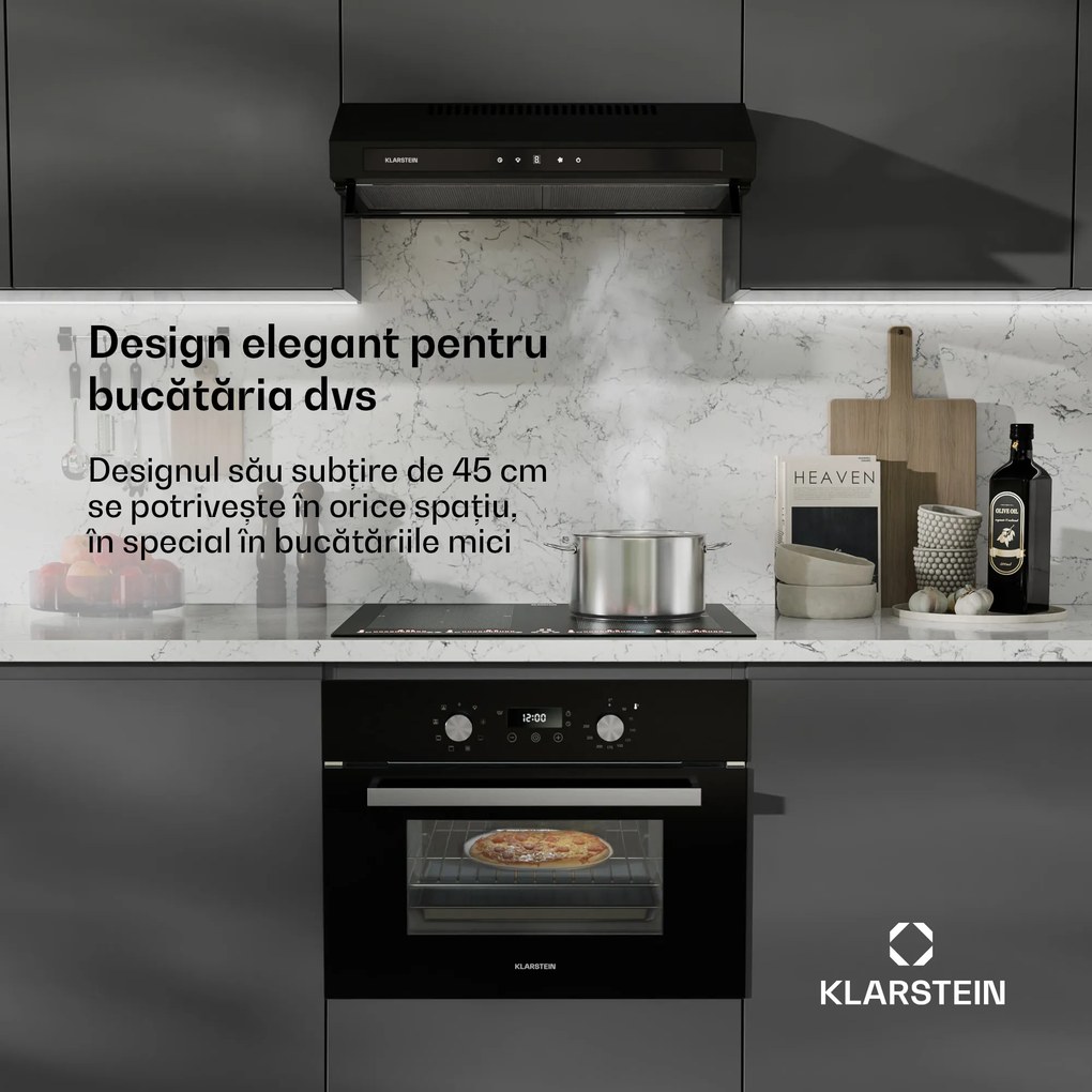 Klarstein SpaceSmart cuptor încorporabil | Compact | 45 cm | 41 litri | 8 funcții