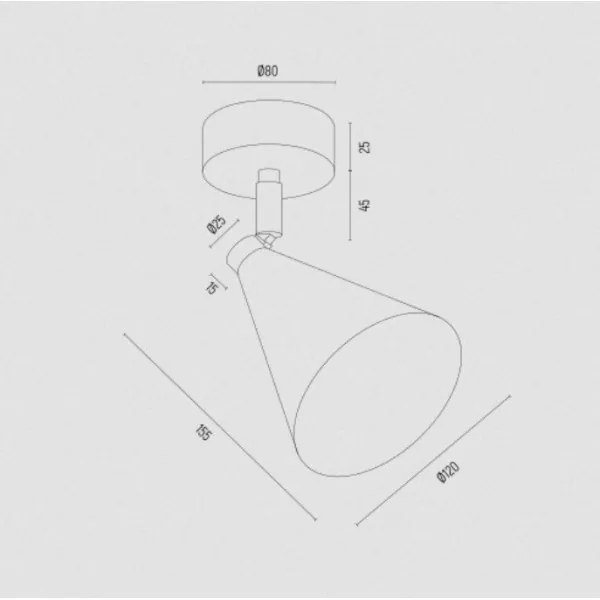 Spot LUCINDA 1xE14/7W/230V auriu Argon 8255