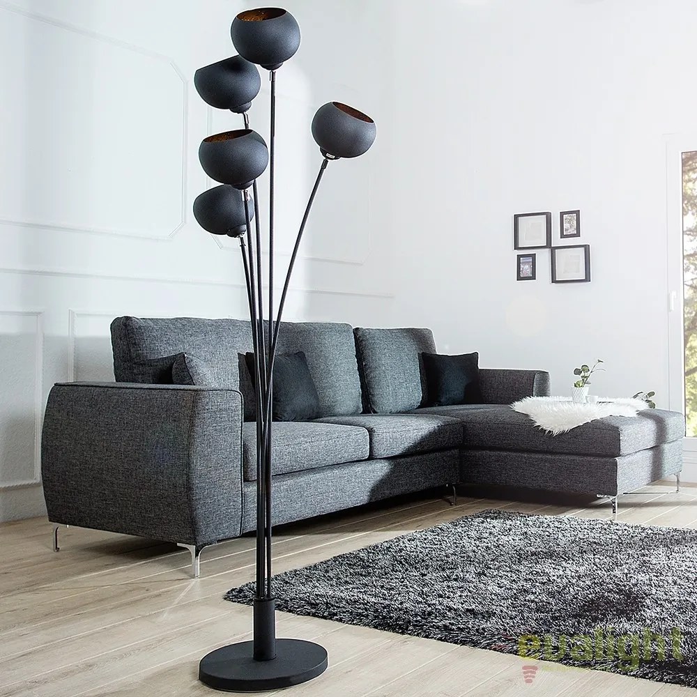 Lampadar / Lampa de podea moderna Magma negru/ auriu A-37004 VC