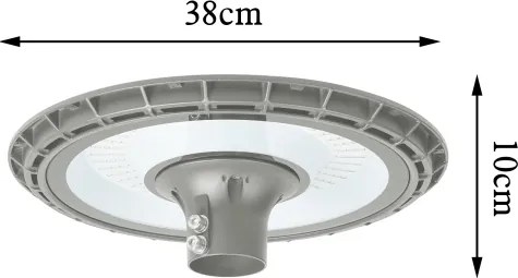 BRILAGI - Lampă stradală LED de exterior cu stâlp de 3 m URBANSPARK LED/120W/230V gri IP65