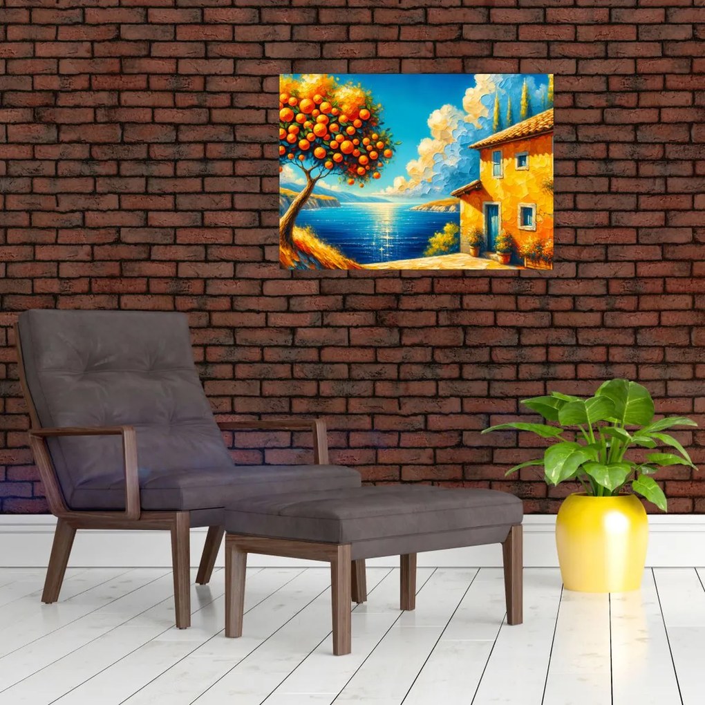Tablou - Casă cu portocale II. (70x50 cm)