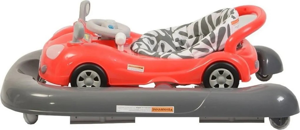 Premergator Reglabil in 3 Trepte NOVOKIDS™ Super Car , roti silentioase, Masinuta, Pliabil, 8 Roti, Cu Melodii si lumini, Cu Volan, Rosu