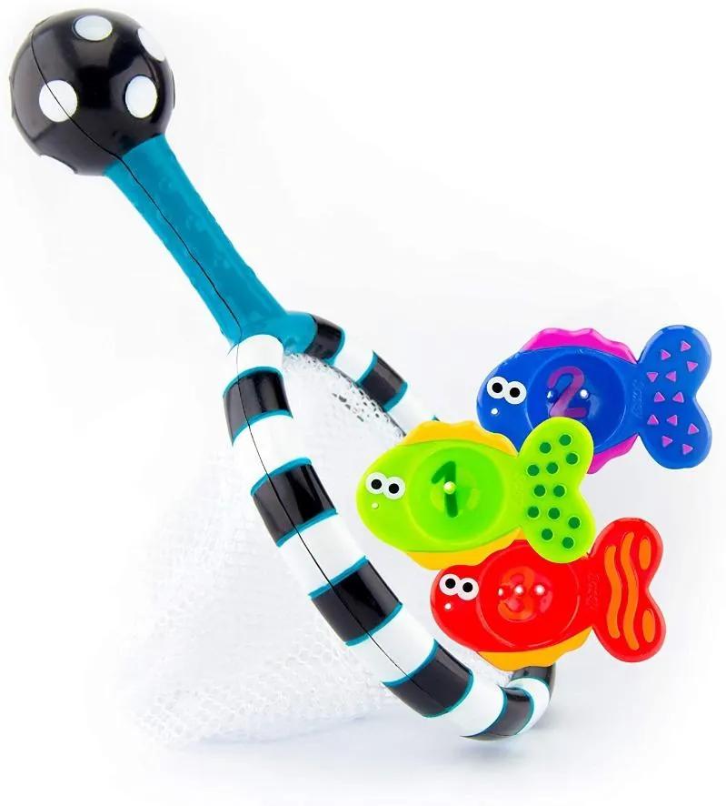 Set jucarii baie Toys Sassy Catch & Release Net 10066, Multicolor, 4 piese
