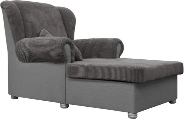 Fotoliu taupe cu tapițerie din catifea reiată Lord – Ropez