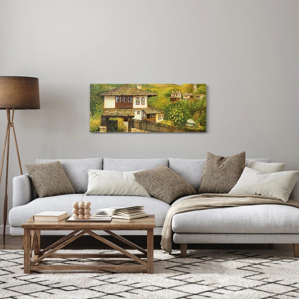 Tablou - Cabane în timpul verii (120x50 cm)