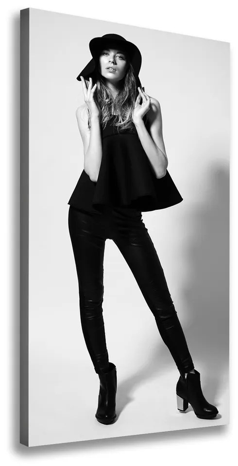 Imprimare tablou canvas Femeia în negru